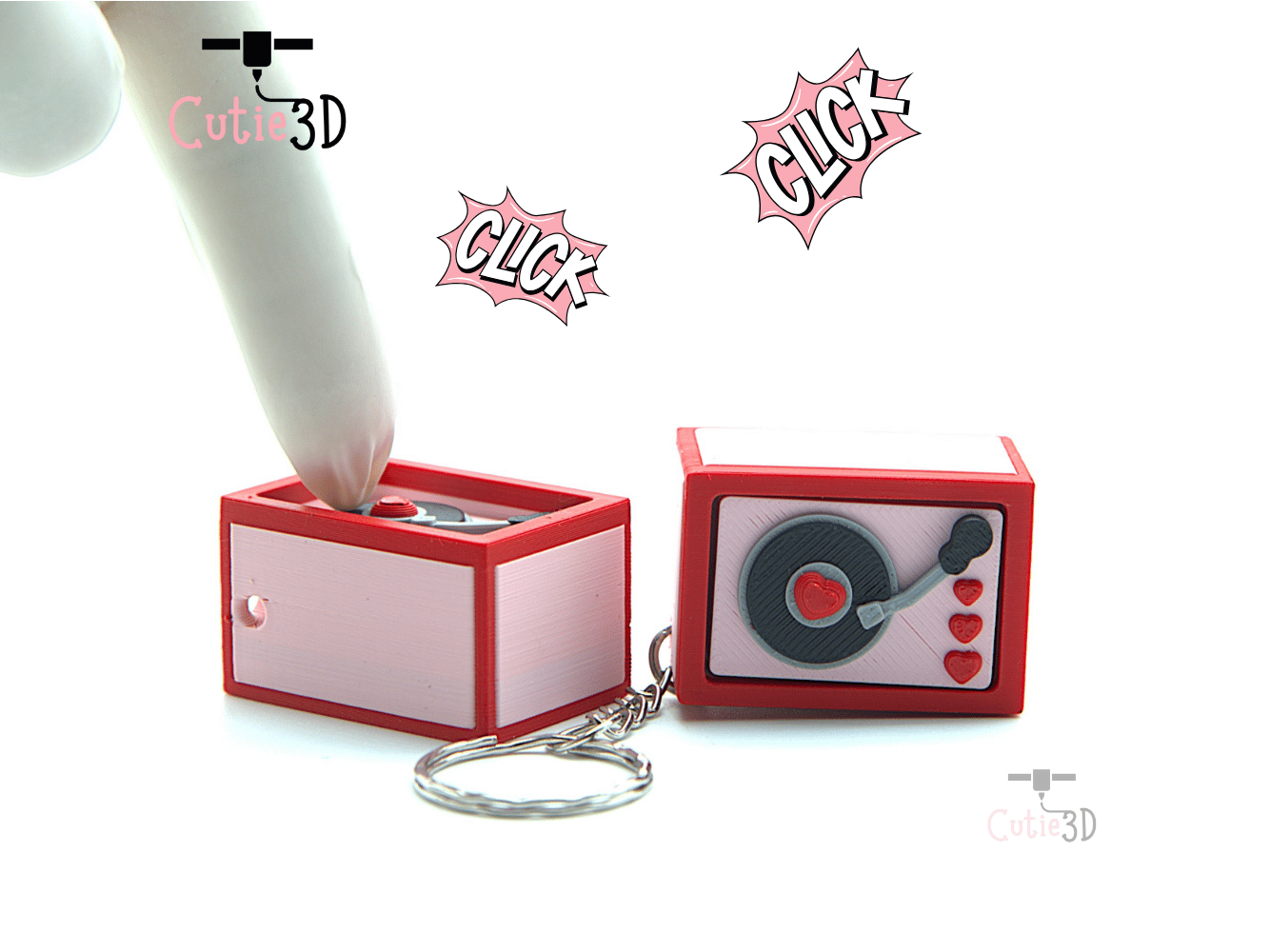 ⏺️ Cutie3D Vinyl Record Box for Music Lovers Fidget Clicker